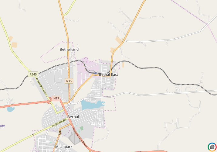 Map location of New Bethal East